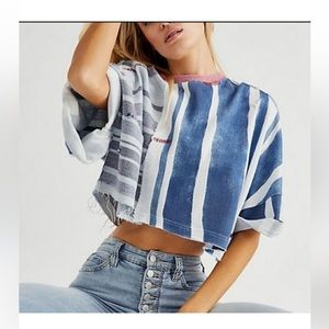 We The Free Billie Striped cropped tee NWOT